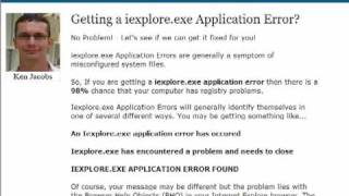 IexploreExe Application Error Fix [upl. by Rebeca661]