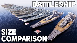 BATTLESHIP SIZE COMPARISON [upl. by Neeven]