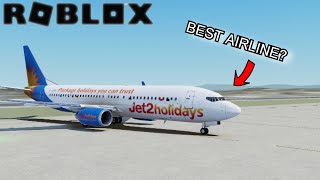 ROBLOX MOST REALISTIC AIRLINE Jet2 Economy Review [upl. by Refotsirhc]