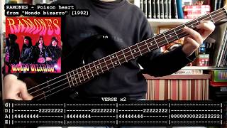 RAMONES  Poison heart bass cover w Tabs [upl. by Steele]