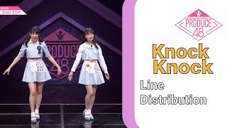 Produce 48 Knock Knock  Line Distribution [upl. by Vod]