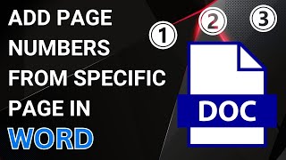 How to Add Page Numbes From Specific Page in MS Word 2024 Guide [upl. by Eceinert]