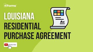 Louisiana ResidentIal Purchase Agreement  EXPLAINED [upl. by Chace310]