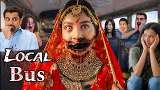 I did GHOST Bride Makeup in Public BUS 💀 Shocking Reaction 😰 OMG 😱 [upl. by Stevie901]