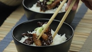 Εύκολο μοσχάρι τεριγιάκι teriyaki με ρύζι  FOOD VIDEOs [upl. by Eninotna]