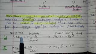 Aliphatic nucleophilic substitution  Organic chemistry Msc 1st semester [upl. by Raye]