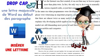 Comment Créer une lettrine sur Word  Insert Drop Cap in Microsoft Word en 2021shorts [upl. by Weider]