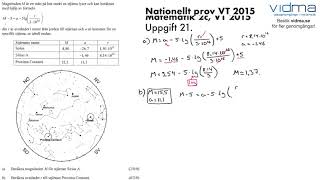 Uppgift 21 ‪Nationellt prov VT 2015 Matematik 2c [upl. by Yerffej]