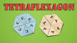 How to make a Tetra  Hexaflexagon tutorial How to make a Flexagon origami  ORGANZA [upl. by Seif503]