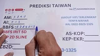 PREDIKSI TAIWAN MALAM INI 30 NOVEMBER 2024  PREDIKSI TOGEL TAIWAN HARI INI  BOCORAN TAIWAN [upl. by Lerak4]