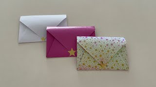 Kolay Zarf Yapımı  Mektup Zarfı  Kağıt Katlama  Easy Tutorial Origami Envelope Paper Craft diy [upl. by Coh]