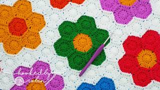 Crochet a Small Solid Hexagon Motif  JOIN AS YOU GO 🧶 [upl. by Bonns]