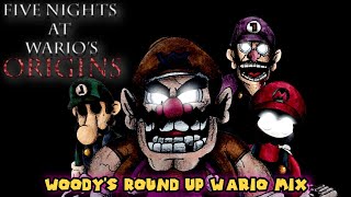 WARIOS ORIGINS Woodys RoundUp Story Trouble V2 Five Nights At Warios Mix Triple Trouble [upl. by Cyrie]