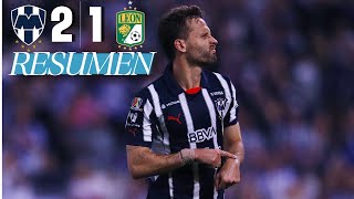 MONTERREY 21 LEÓN J17  Canales hace el gol 400 del Apertura 2024 [upl. by Elvira]