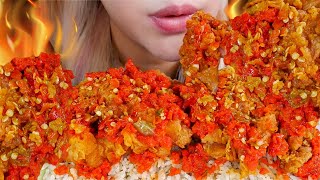 ASMR 🍗💥AYAM GEPREK BENSU NASI DAUN JERUK 🤩 SPICY CRUSHED FRIED CHICKEN LIME LEAVES RICE [upl. by Ebbie]