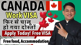 🇨🇦 Canada FREE work permit Visa GET RESUMED APPLY NOW  🇨🇦 CANADA WORK VISA 2024 [upl. by Shirlie]