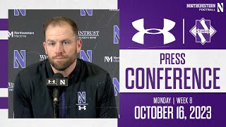 Northwestern Football  Weekly Press Conference 10162023 [upl. by Persse]