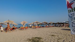 Day Walk on Nea Potidea Beach Kassandra Chalkidiki  Greece Walking Tour 4K [upl. by Urissa804]