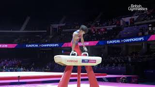 Jake Jarman Pommel 2018 Euros [upl. by Anyak661]