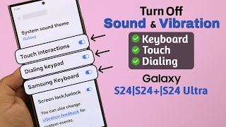 Galaxy S24s How to Turn ON OFF Keyboard Click Sound or Vibration [upl. by Ssepmet]