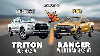 MITSUBISHI TRITON GLS 4X2 AT vs FORD RANGER WILDTRAK 4X2 AT [upl. by Aretak]