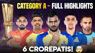 Pro Kabaddi Auction  CategoryA Sold Players List  PKL 2024 Auction Day 1 Highlights [upl. by Tarra993]