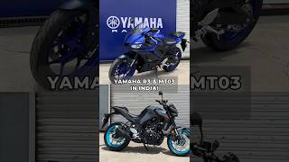 Yamaha R3 and MT 03 showcased in India  BikeWale shorts [upl. by Thunell]