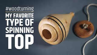 This is my best and most fun spinning top  woodturning [upl. by Doralyn479]