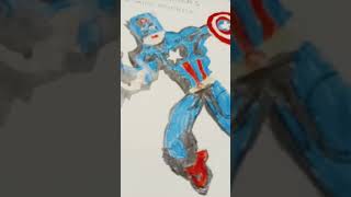 captain America  attitude kedu drawing [upl. by Cirdor]