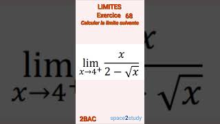 Exercice 68 Limites 2BAC Maths [upl. by Dew]