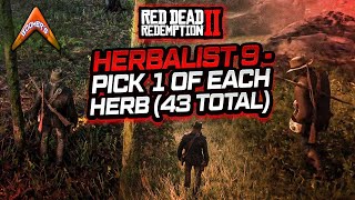 RDR2 Herbalist 9  Pick 1 of each herb 43 Total [upl. by Asial397]