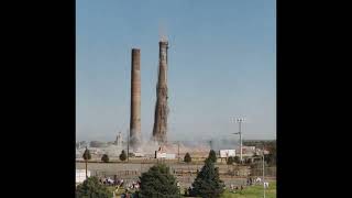 Short Demolition Murray Smelter Smokestacks [upl. by Adamis]