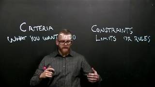 Criteria and Constraints [upl. by Finny522]