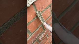 Jointing up bricks 🧱 bricktok bricklaying bricklayingasmr satisfying asmr bluecollar brick [upl. by Ylrebmic]