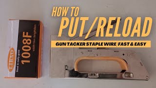 HOW TO PUTRELOAD GUN TACKER STAPLE WIRE  DIY  FAMILEE [upl. by Werby]