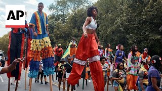 New York celebrates Caribbean culture with annual parade [upl. by Hinkle]