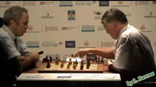 Kasparov 62 Karpov  Valencia 2009 day 3 Blitz video 2 [upl. by O'Shee]