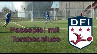 Traingseinheit zum Passspiel Übung 3 mit Torschuss  am Deutschen Fußball Internat Bad Aibling [upl. by Suirada756]