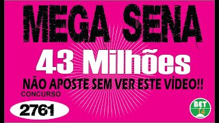 DICAS PARA GANHAR NA MEGA SENA  CONCURSO 2761 [upl. by Ahsinrac834]