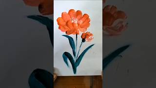 Finger paintingFlower painting 🏵️ fingerart amazing drawing shorts easy flowerart [upl. by Colp]