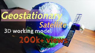 Geostationary satellite  11th class school Project working model DIY science [upl. by Nieberg]