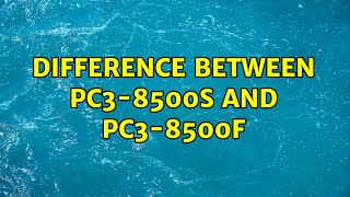 Difference between PC38500s and PC38500f 2 Solutions [upl. by Alaster]