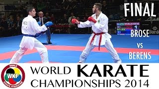 BROSE vs BERENS Final Kumite 60kg 2014 World Karate Championships  WORLD KARATE FEDERATION [upl. by Repsihw181]