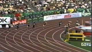 1999 IAAF World Track and Field Championships 200m quarterfinal 2 CBC Coverage [upl. by Irik555]