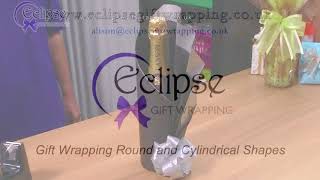 Gift Wrapping Bottles Round and Cylindrical Shapes Tutorial [upl. by Onaivatco]