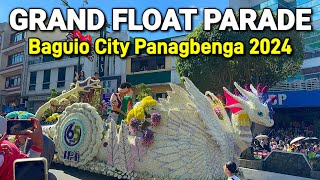 Baguio City  Panagbenga 2024 Grand Float Parade  Full Show Lower Session Road Audience View [upl. by Eimrots]