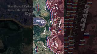 Battle of Eylau 1807 Animated Map [upl. by Philan]