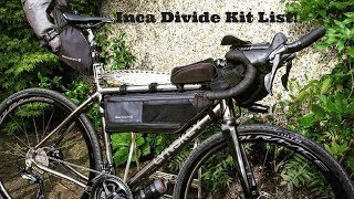 Bikingman Inca Divide 2018 Kit List Ultra Bikepacking races [upl. by Ardnoid125]