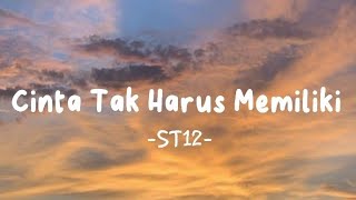 ST12  Cinta Tak Harus Memiliki  Lirik Lagu [upl. by Eekaz]