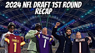 REACTION TO THE 2024 NFL DRAFT 1ST ROUND PICKS [upl. by Solracesoj657]